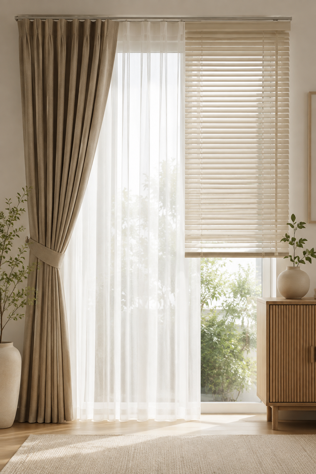 Bedroom curtains and window treatments
