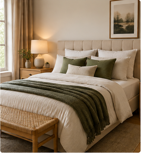 Bedroom styling detail